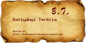 Battyányi Terézia névjegykártya