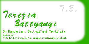 terezia battyanyi business card